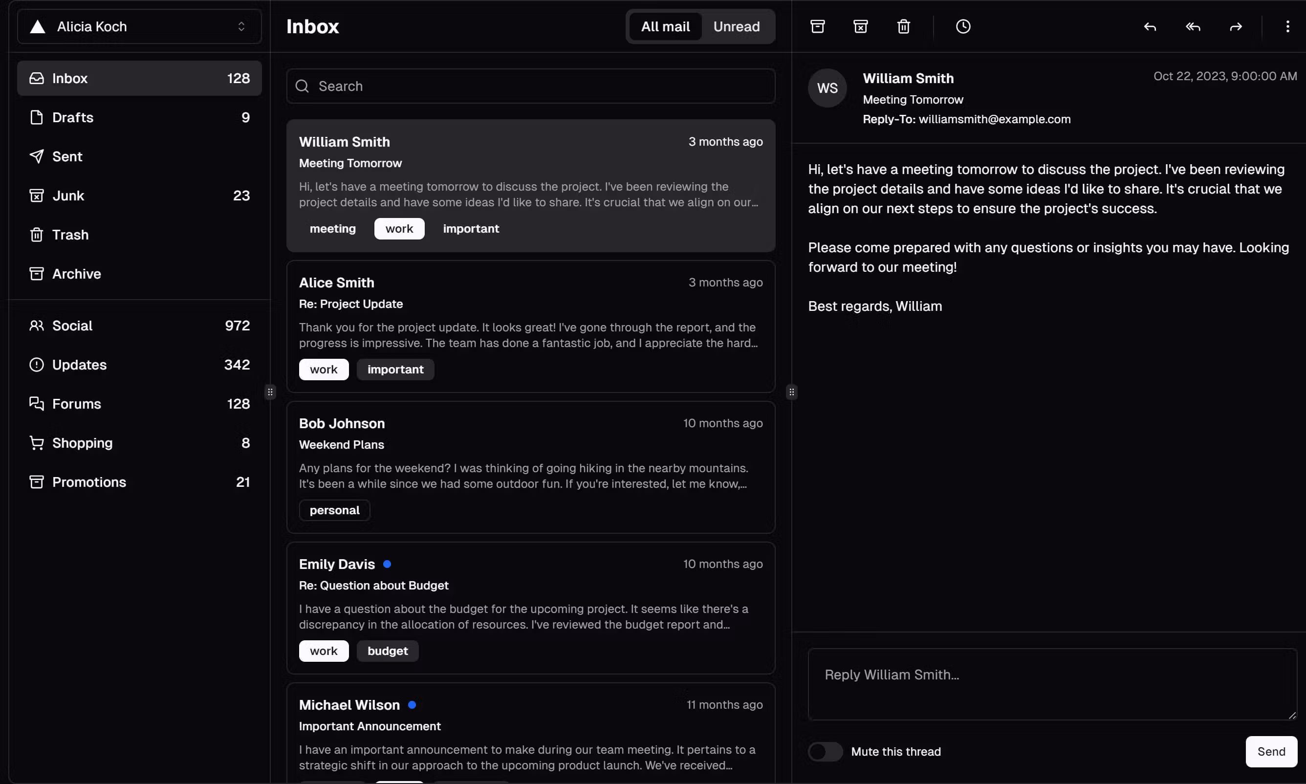 product screen 